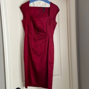 Ralph Lauren red satin dress.  Size 10